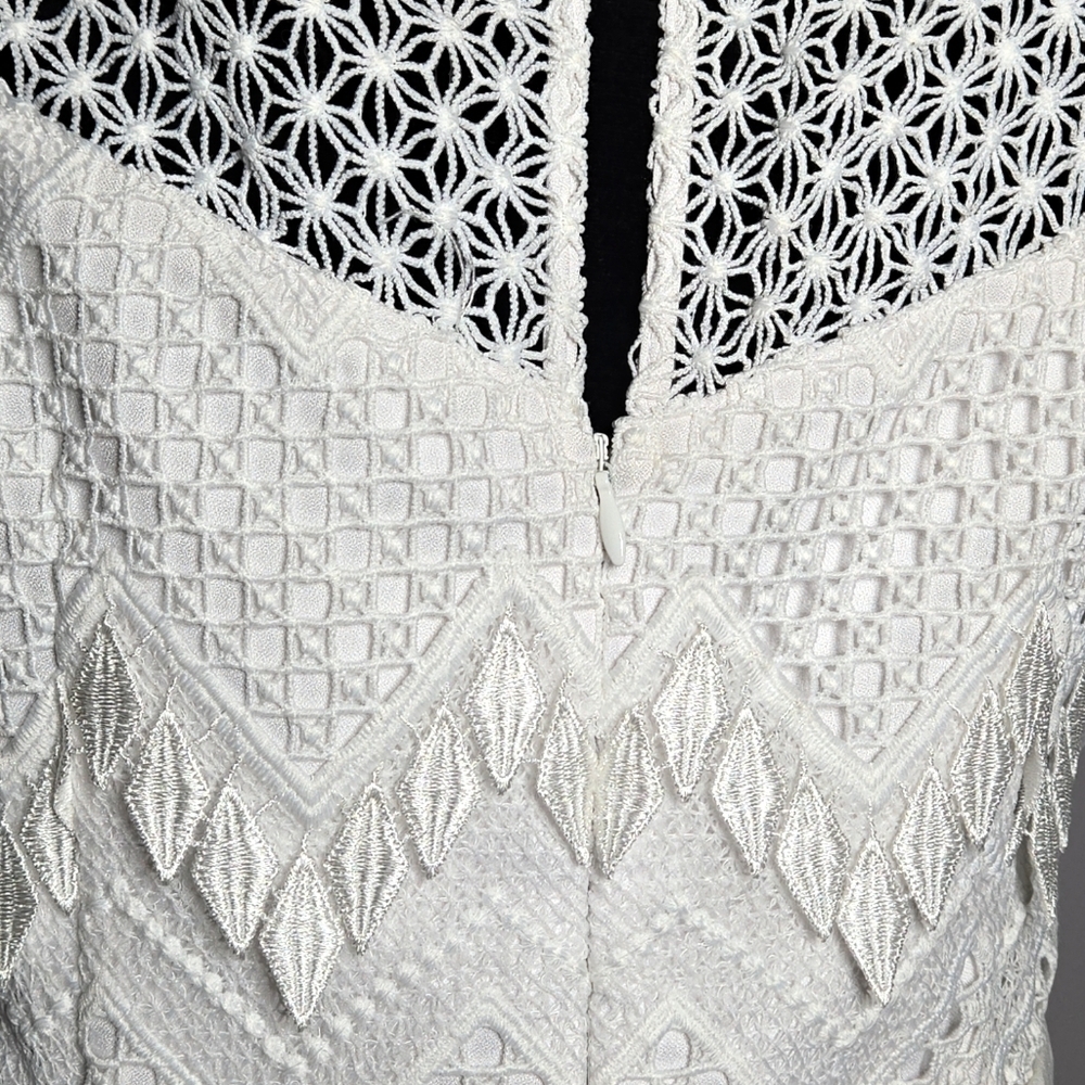 NWT Adelyn Rae White Crochet Dress Size Medium - Picture 10 of 13